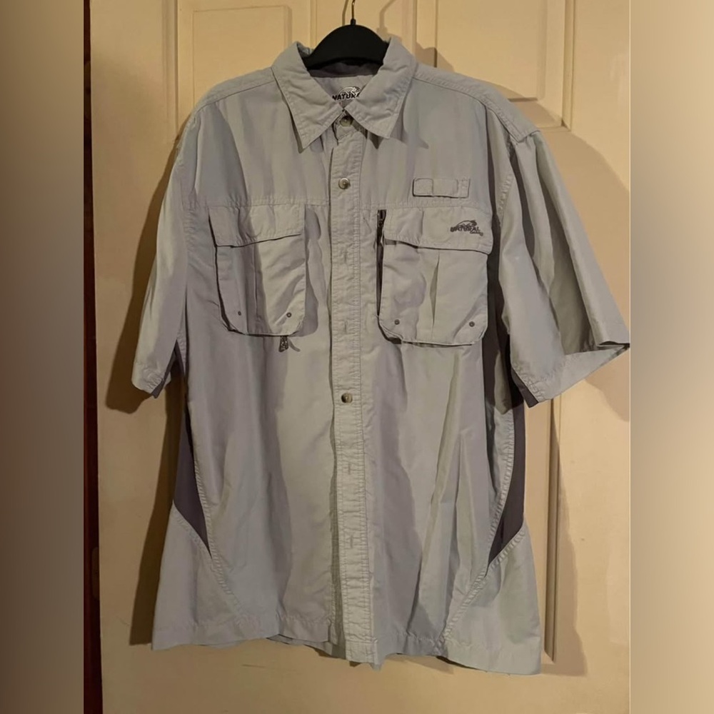 Men's Light Blue/Gray Short Sleeve Shirt